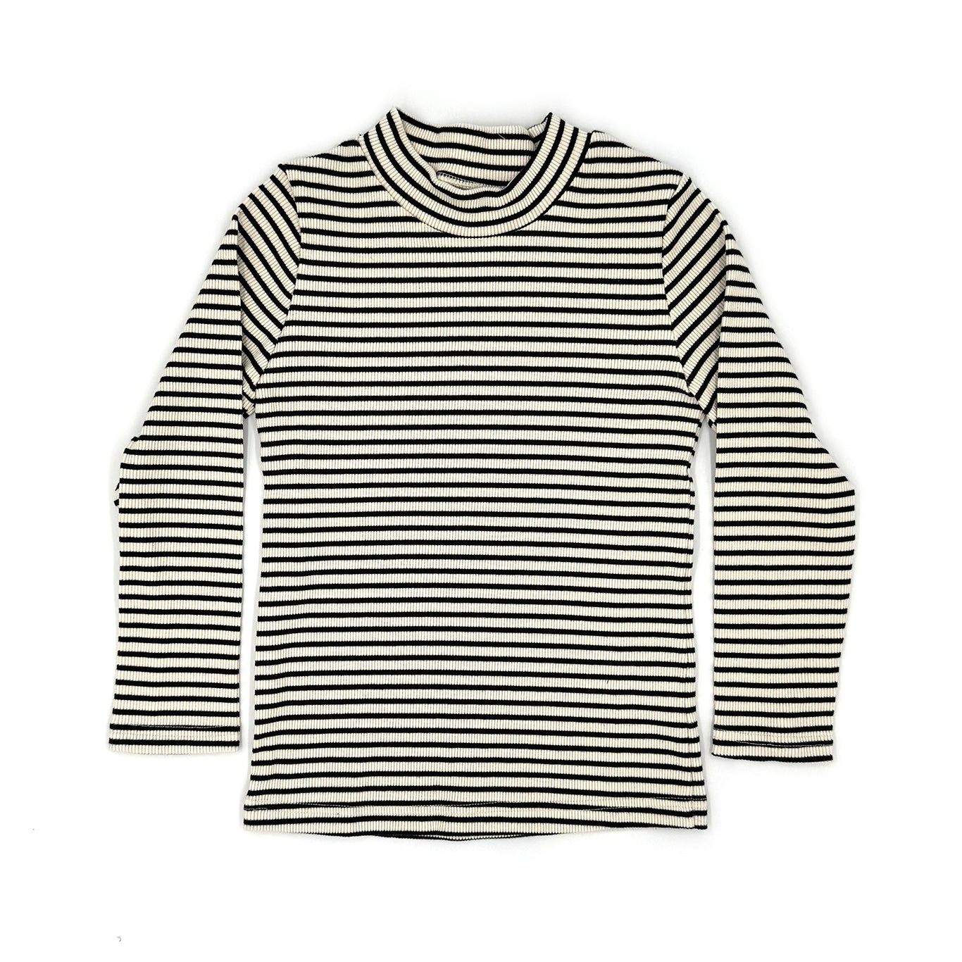 Striped Rib Mockneck