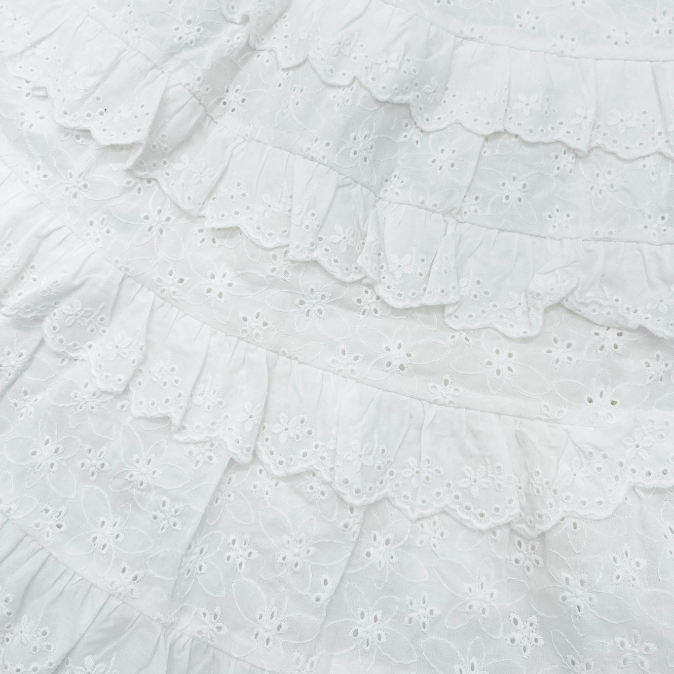 Tiered Eyelet Skirt