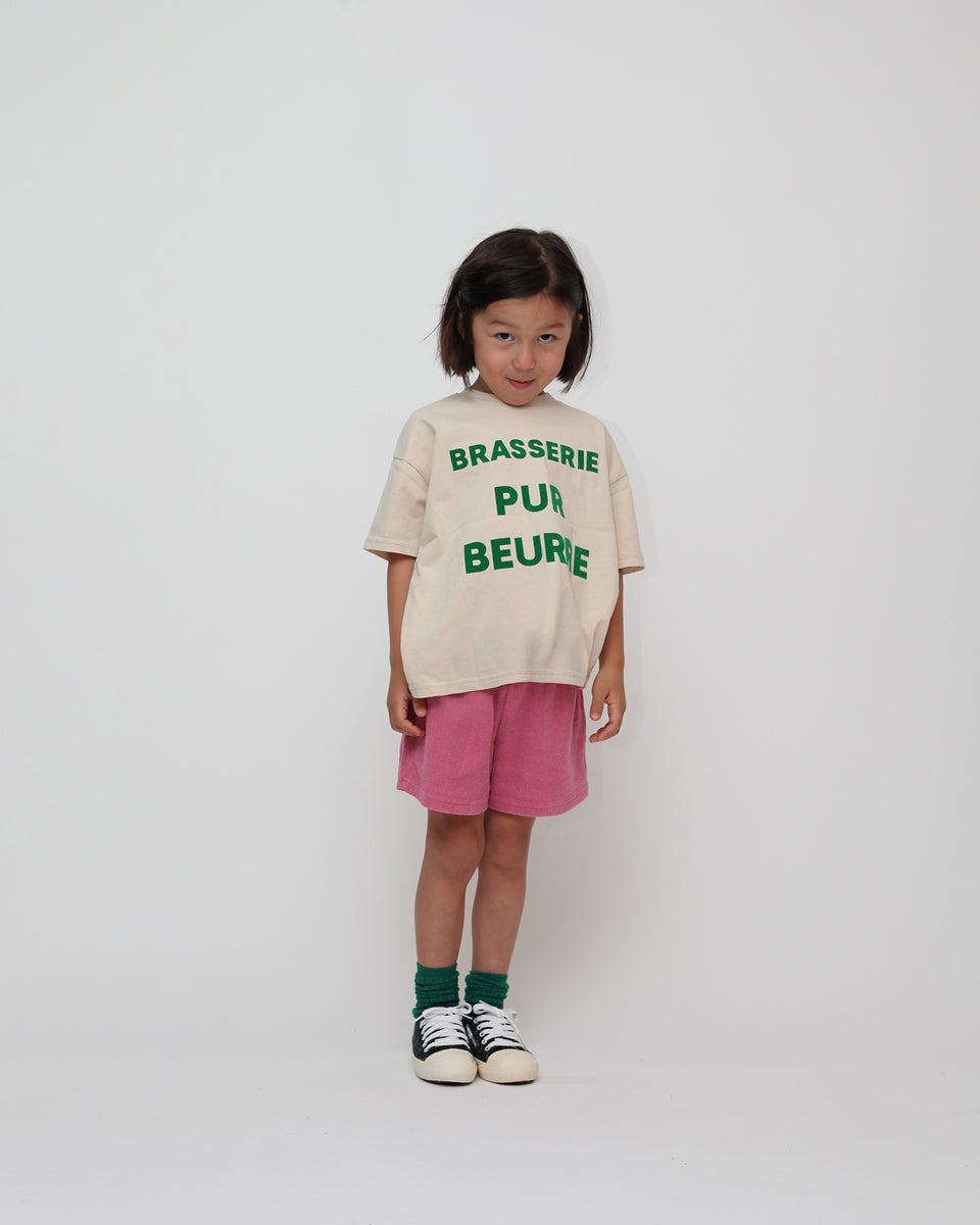 パンツ WOOALONG Piping terry shorts DARK PINK WL242JSP02WDPK GIRLS MONOCHROME TERRY SHORTS- Sugarfreeshops.com