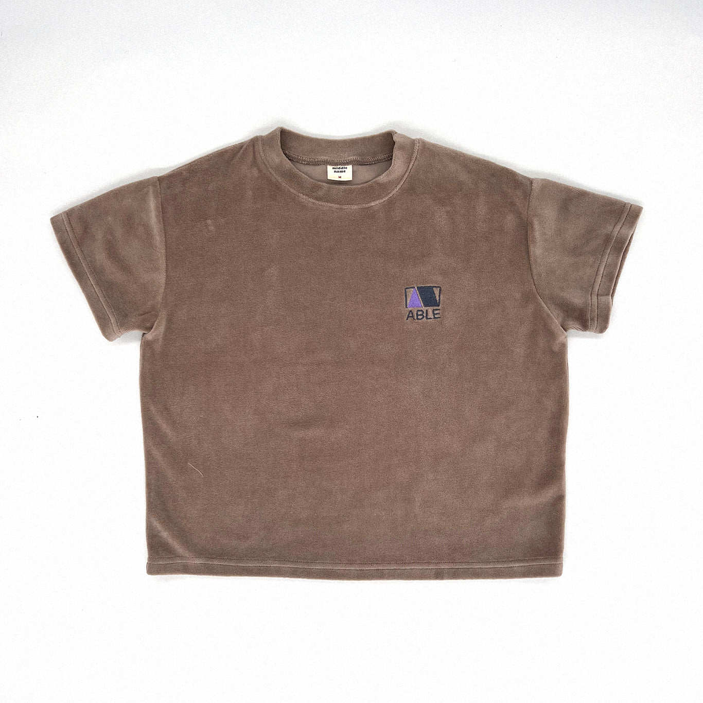 Velour Embroidered Tee