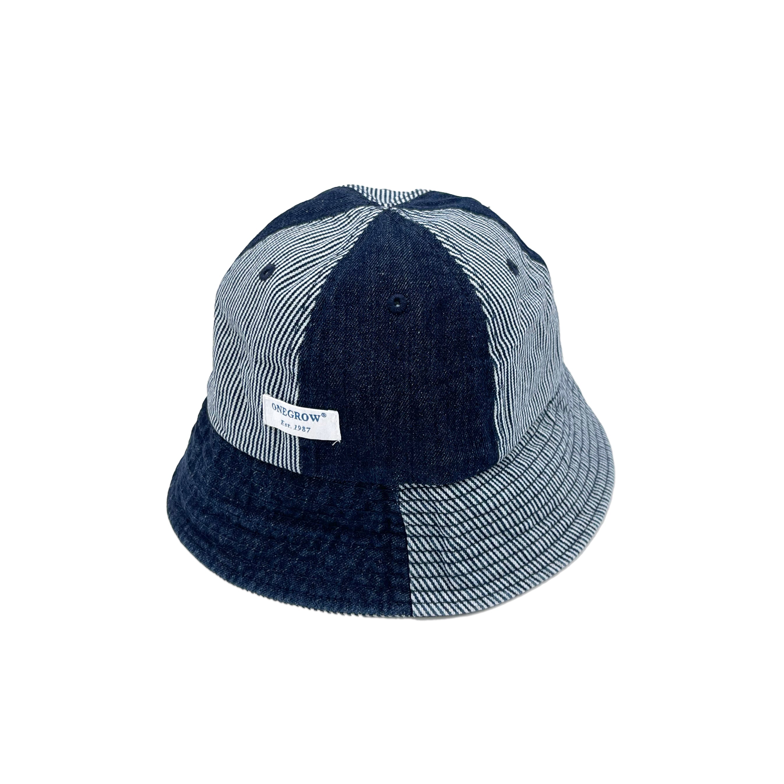 Colorblock Denim Bucket Hat
