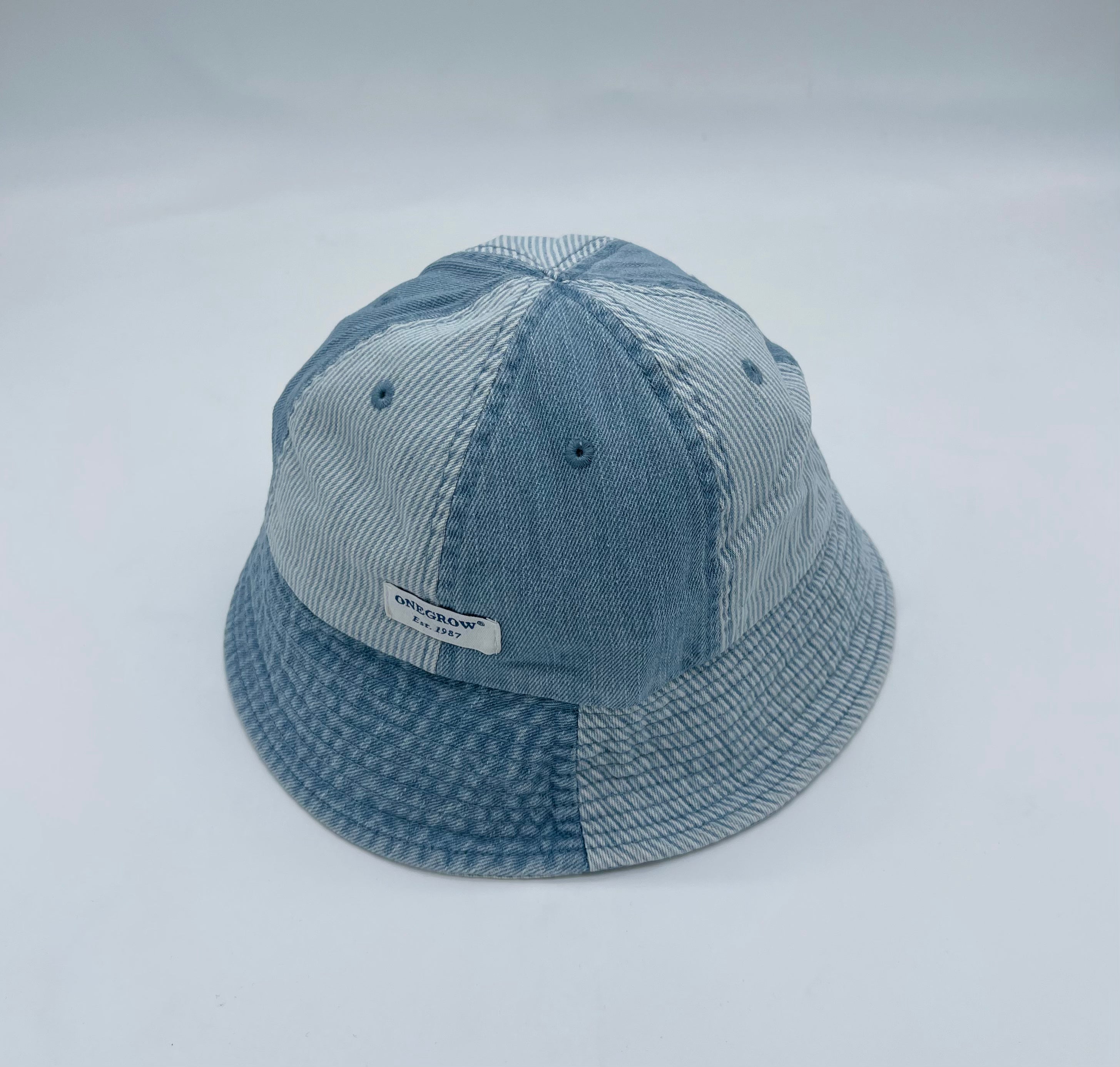 Colorblock Denim Bucket Hat