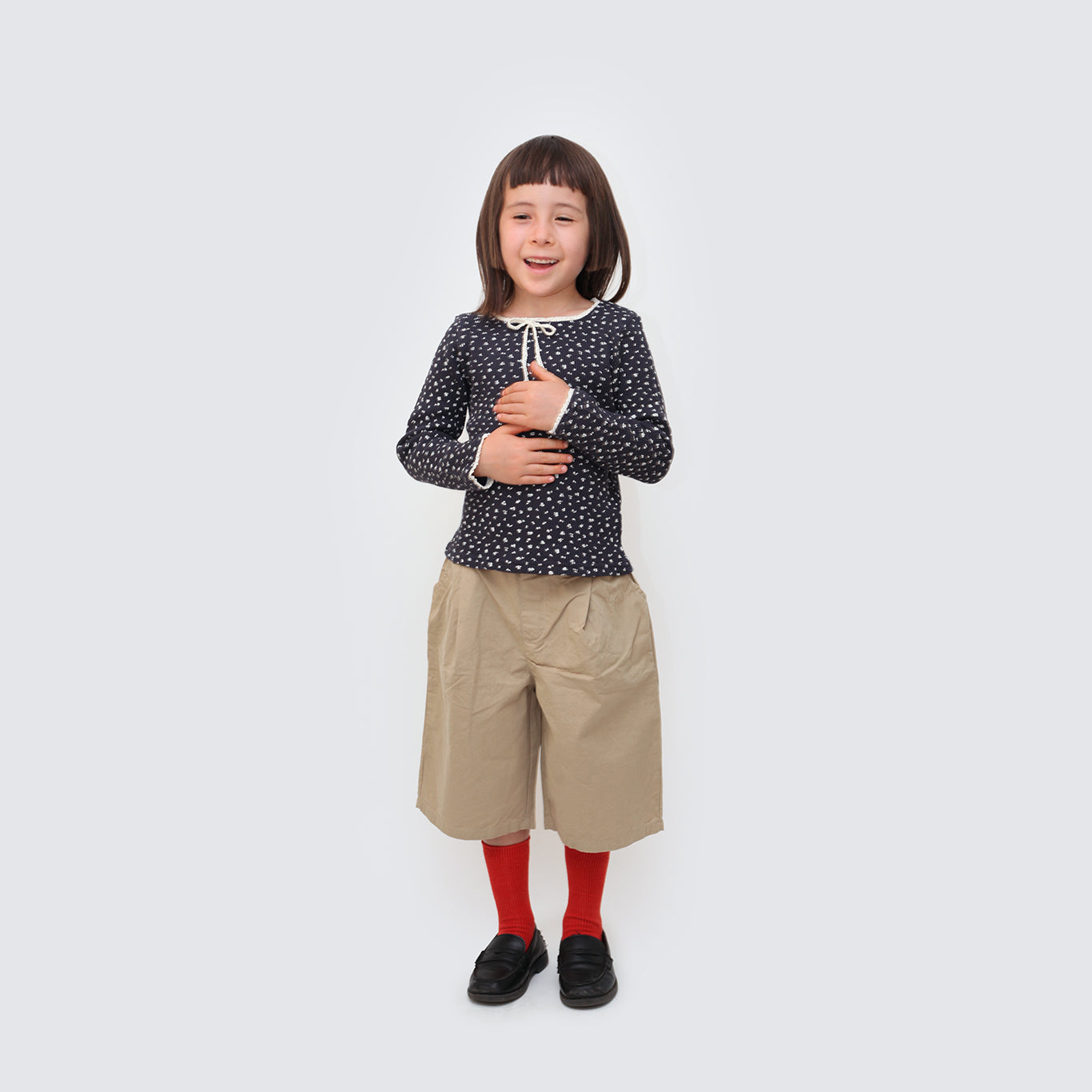 Pintuck Bermuda Shorts