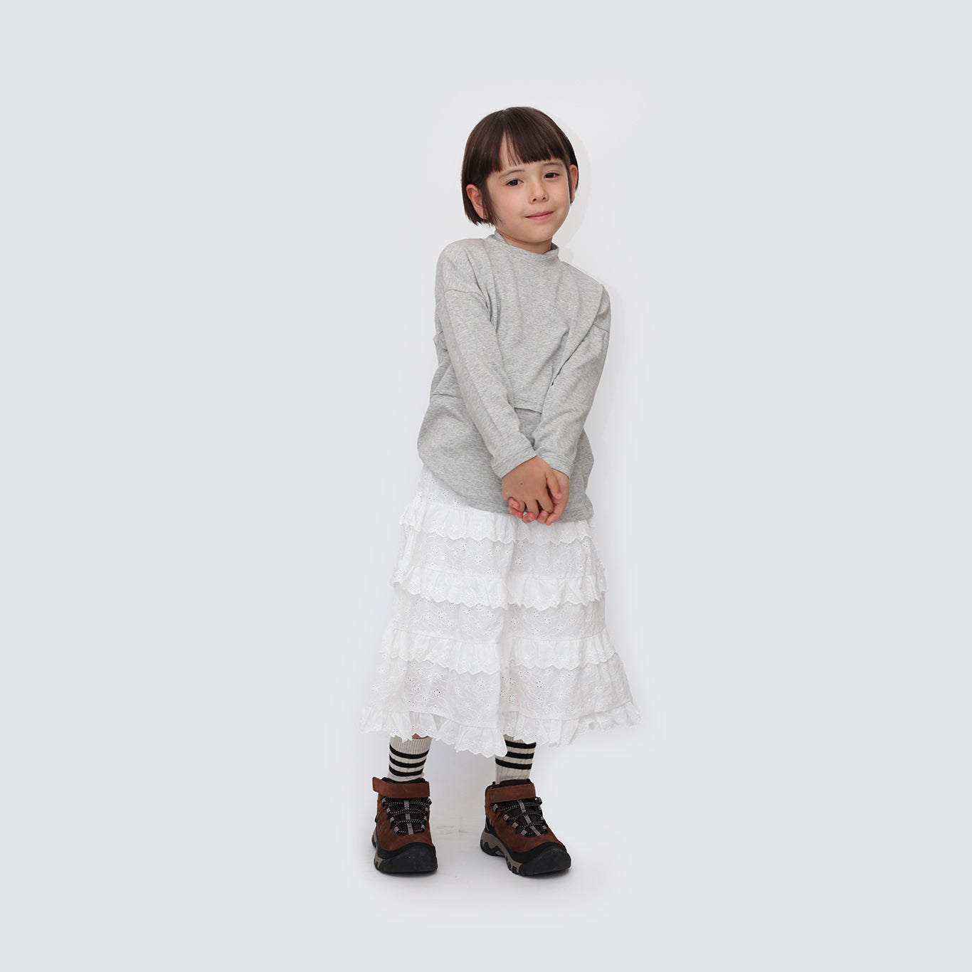 Tiered Eyelet Skirt