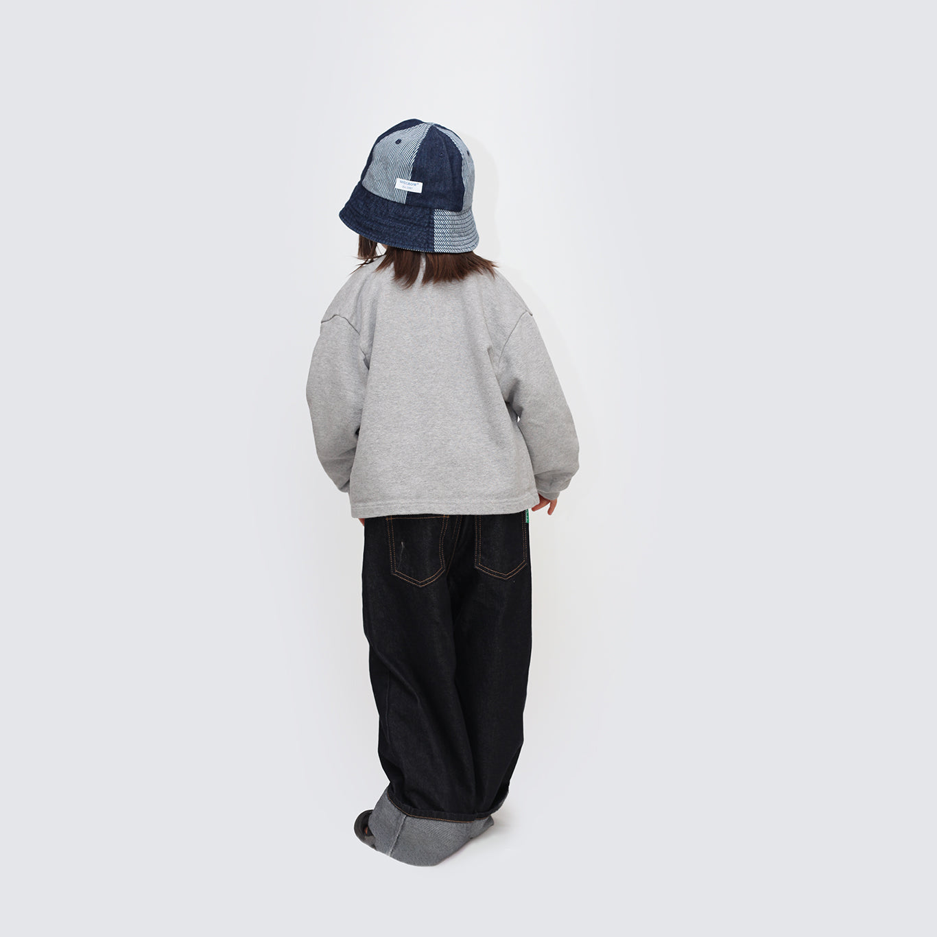 Colorblock Denim Bucket Hat