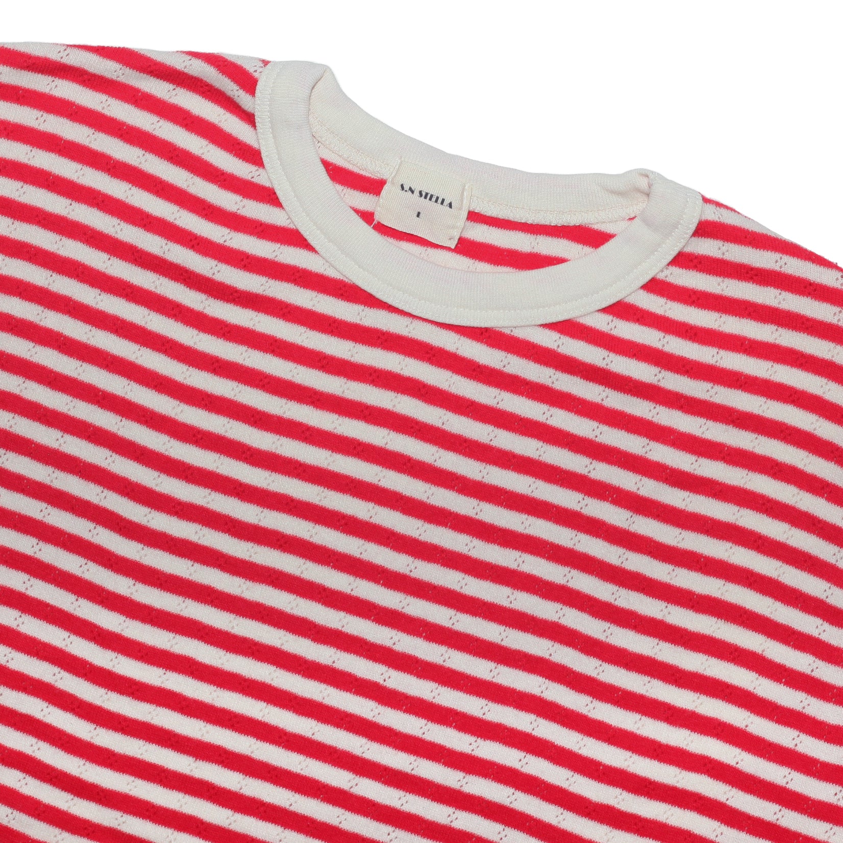 Striped Pointelle Tee