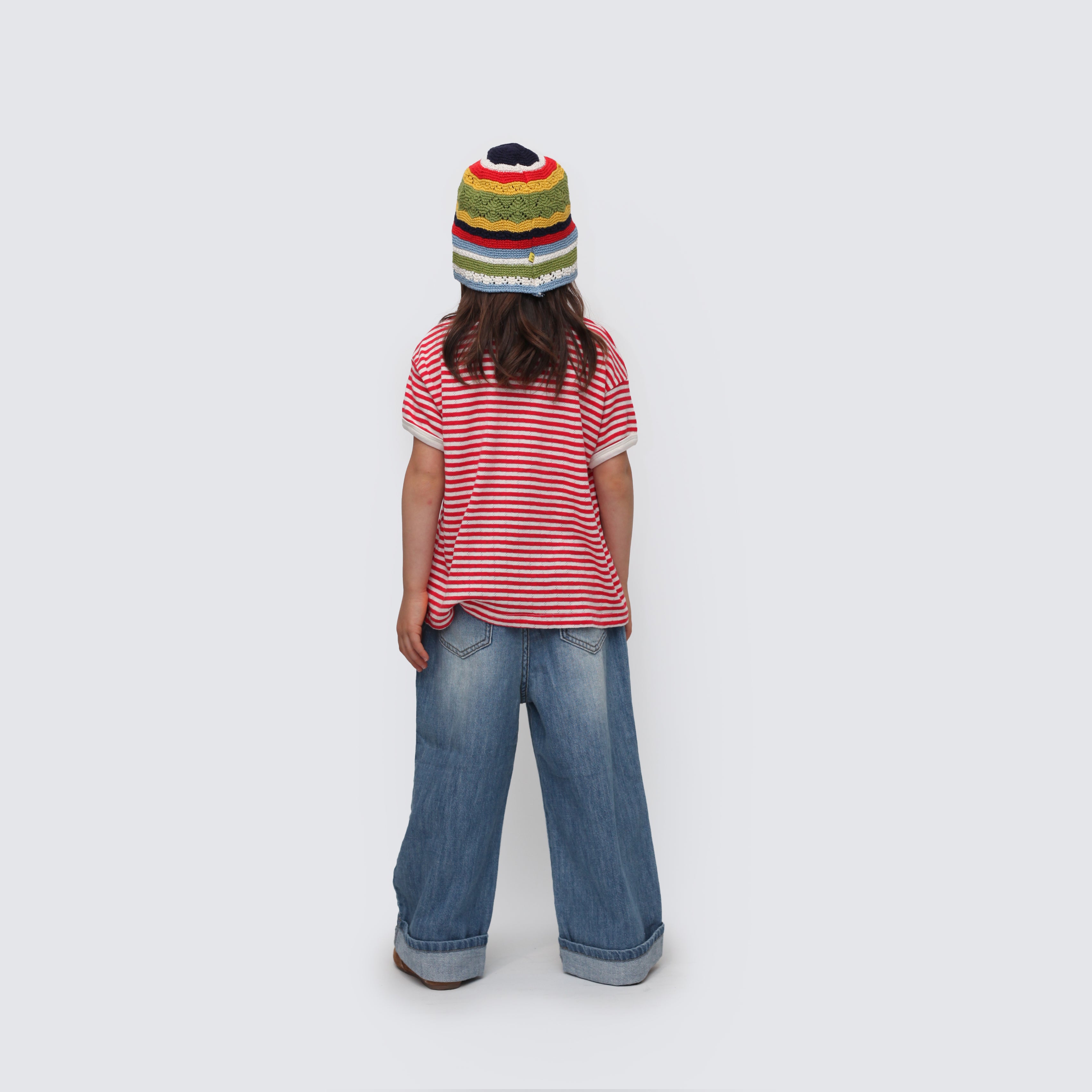 Striped Pointelle Tee