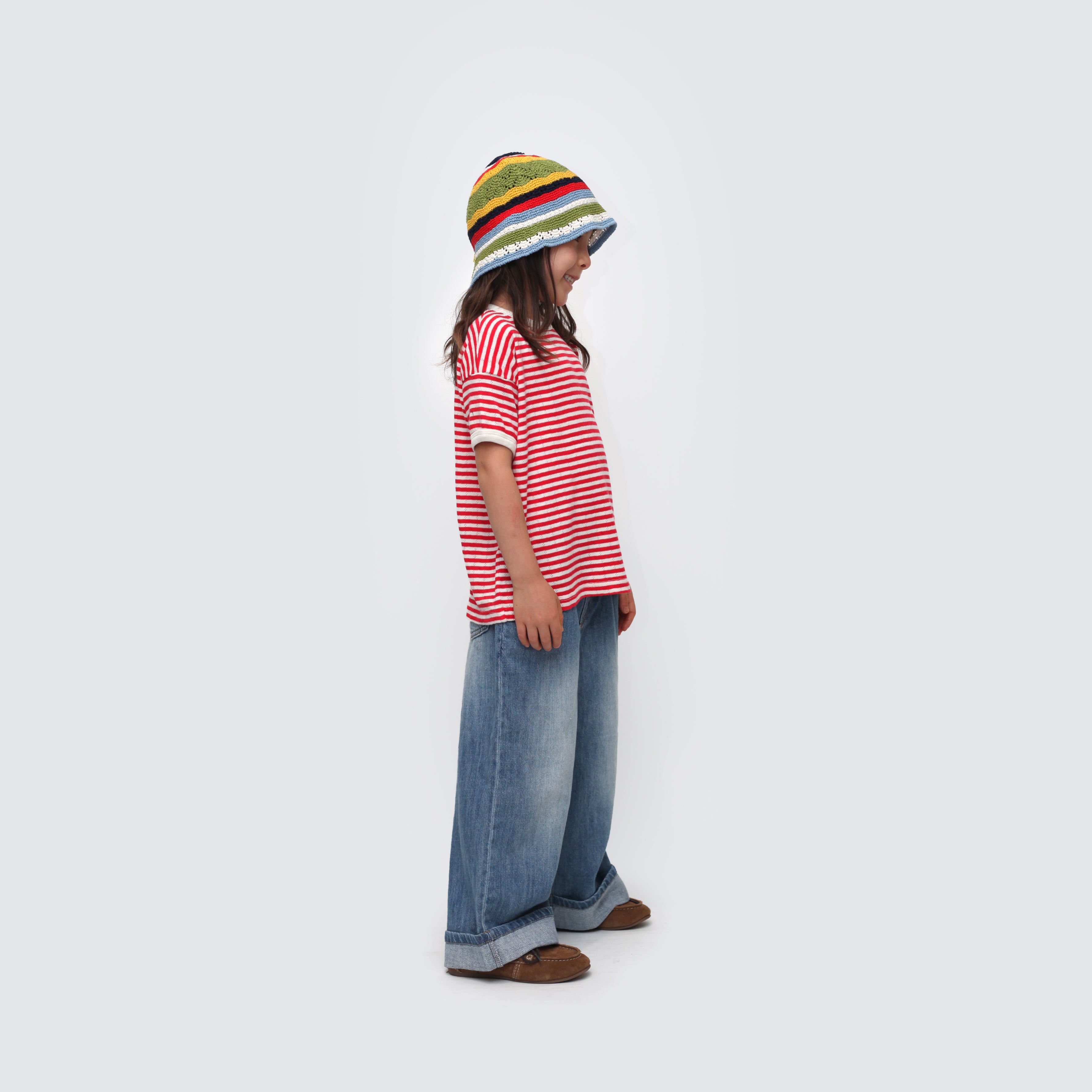 Striped Pointelle Tee
